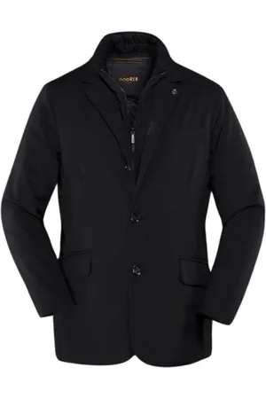 MOORER Jassen, Heren, Zwart, 5Xl, Veelzijdige Waterdichte Jas met Afneembare Bovenstuk
