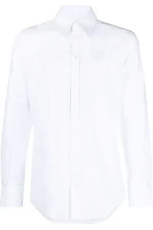 Dolce & Gabbana Overhemden, Heren, Wit, XL, Katoen, Straight Broeken