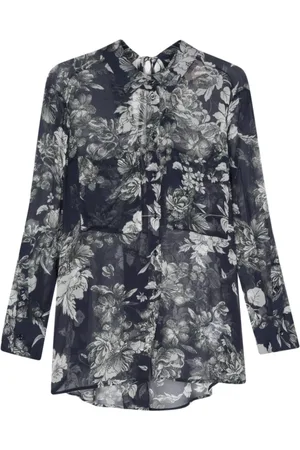 SEMICOUTURE Blouses & Shirts, Dames, Blauw, S, Chiffon, Shirts
