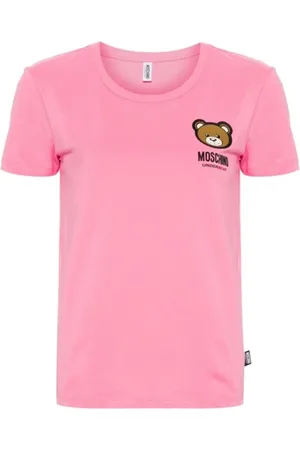 Moschino Tops, Dames, Roze, M, Katoen, Rosa Teddy Bear T-shirt
