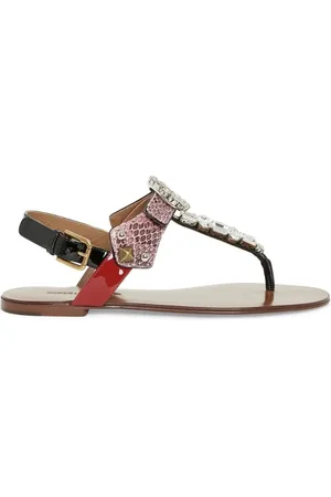 Dolce & Gabbana Schoenen, Dames, Veelkleurig, 38 EU, Leer, Sandalen