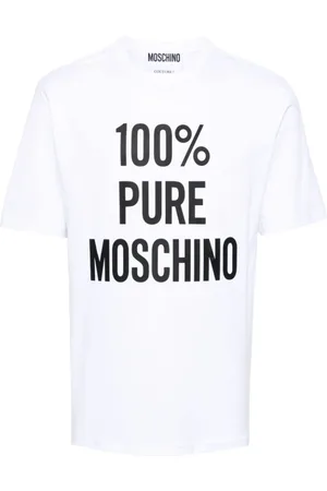 Moschino Tops, Heren, Wit, L, Katoen, T-Shirts