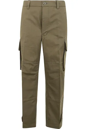 Comme des Garçons Broeken, Heren, Groen, L, Katoen, Khaki Cargo Katoenen Broek