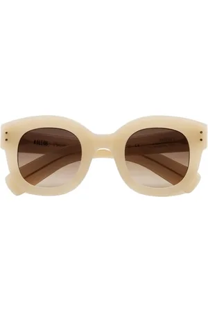 Kaleos Accessoires, unisex, , ONE Size, Ronde zonnebril /Bruin verloop