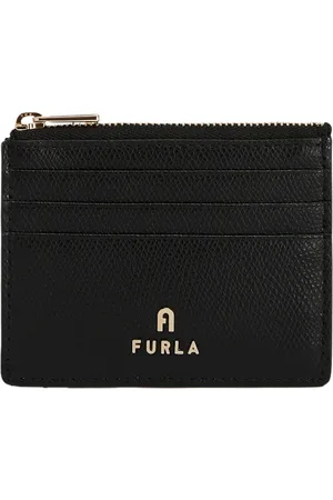 Furla Accessoires, Dames, Zwart, ONE Size, Leer, Stijlvolle Camelia Kaarthouder