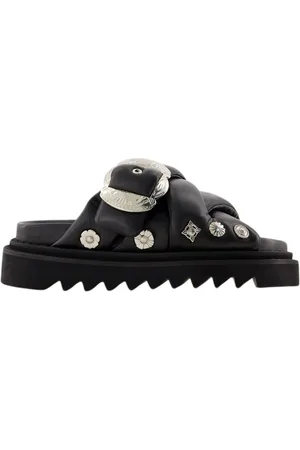 TOGA PULLA Schoenen, Dames, Zwart, 36 EU, Leer, Slippers
