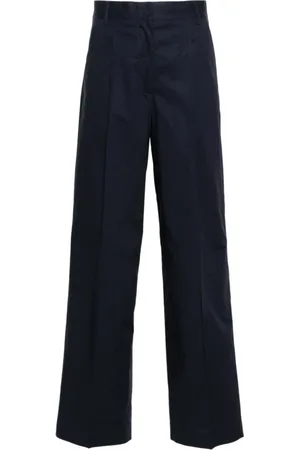 OFFICINE GENERALE Broeken, Dames, Blauw, L, Katoen, Wide Broeken
