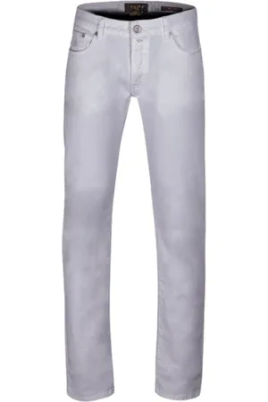 MOORER Broeken, Heren, Wit, W34, Denim, Broeken