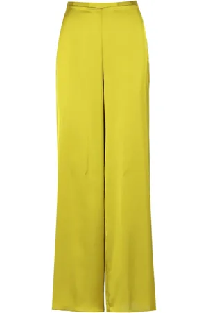 SIMONA CORSELLINI Broeken, Dames, Groen, M, Wide Broeken