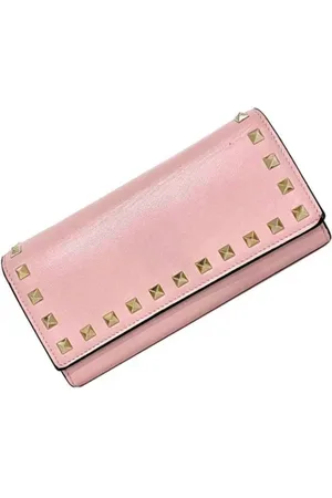 VALENTINO Pre-owned, Dames, Roze, ONE Size, Leer, Tweedehands leren portemonnees