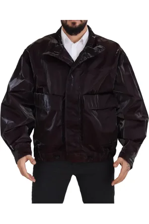 Dolce & Gabbana Jassen, Heren, Rood, L, Nylon, Bordeaux Nylon Kraagjas