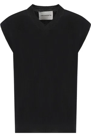 AMARANTO Amaránto, Truien, Heren, Zwart, M, Katoen, Sleeveless Truien
