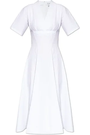 Alaïa Kleedjes, Dames, Wit, S, Katoen, Katoenen jurk
