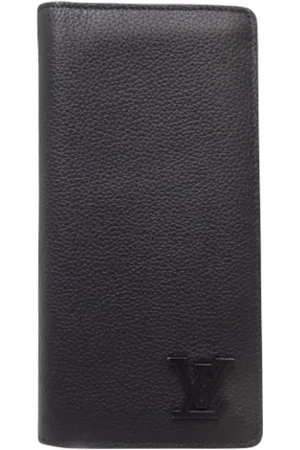 LOUIS VUITTON Pre-owned, Heren, Zwart, ONE Size, Leer, Tweedehands leren portemonnees