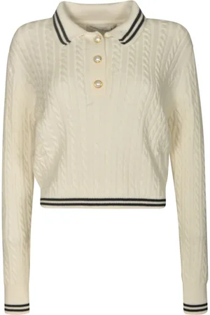 Alessandra Rich Truien, Dames, Wit, M, Round-neck Truien