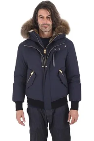 Mackage Jassen, Heren, Blauw, 4Xs, Polyester, Marineblauwe Parka Dixon