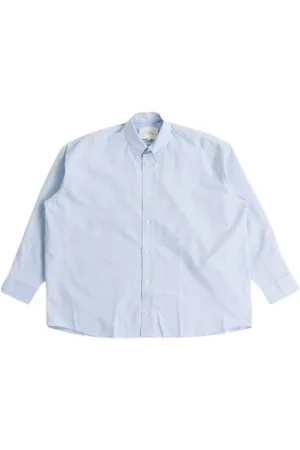 STUDIO NICHOLSON Overhemden, Heren, Blauw, S, Katoen, Shirts