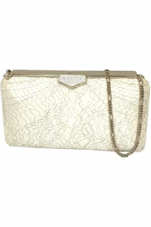 Jimmy Choo Pre-owned, Dames, , ONE Size, Leer, Tweedehands leren schoudertassen