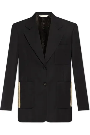 Palm Angels Jassen, Dames, Blauw, S, Blazer met Zakken
