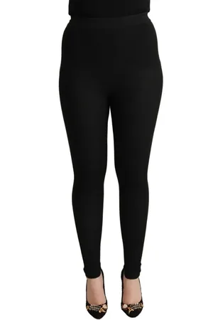 Dolce & Gabbana Broeken, Dames, Zwart, S, Nylon, Leggings