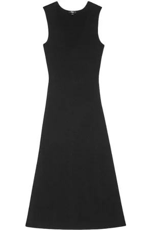 Rails Kleedjes, Dames, Zwart, S, Zwarte Gebreide V-Hals Maxi Jurk