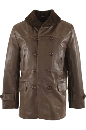 La Canadienne Jassen, Heren, Bruin, 2Xl, Wol, Bruine Schapenvacht Shearling Jas