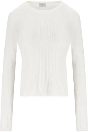 CRUNA Truien, Dames, Wit, L, Round-neck Truien