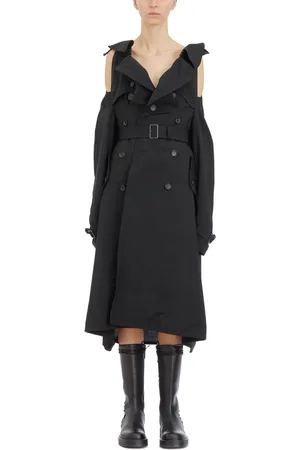 JUNYA WATANABE Mantels, Dames, Zwart, S, Lana Trench Jas