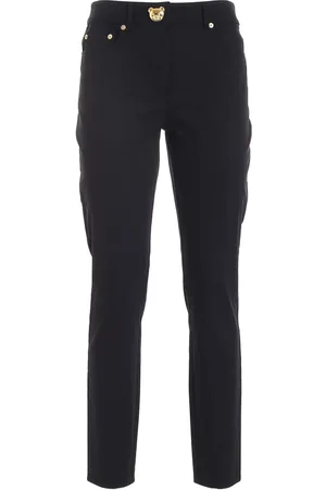 Moschino Jeans, Dames, Zwart, S, Katoen, Slim-fit Jeans