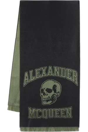 Alexander McQueen Accessoires, Heren, Zwart, ONE Size, Wol, Winter Scarves