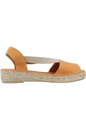 Toni Pons Schoenen, Dames, Oranje, 36 EU, Flat Sandalen