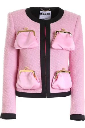 Moschino Jassen, Dames, Roze, S, Wol, Blazers
