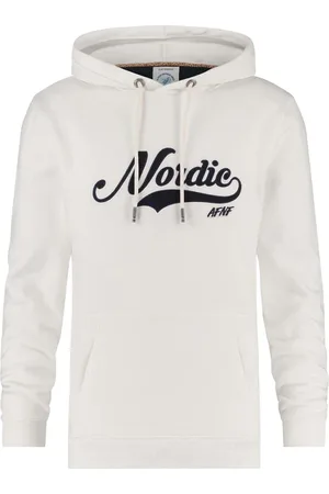 A fish named fred Sweatshirts & Hoodies, Heren, Wit, S, Katoen, Nordic Visprint Sweater
