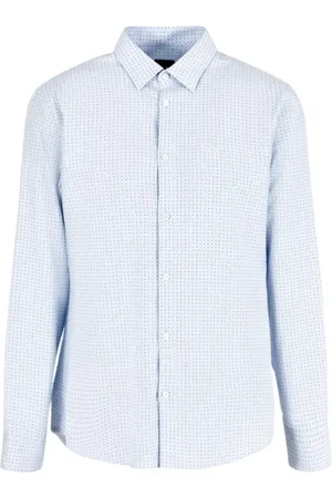 Armani Exchange Overhemden, Heren, Blauw, S, Katoen, Formal Shirts