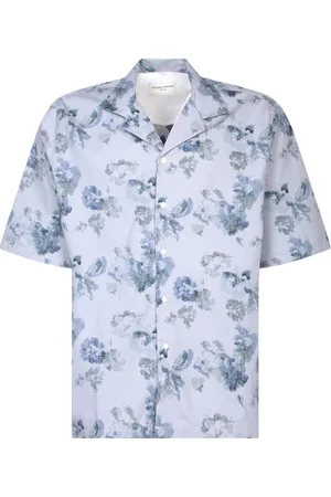 OFFICINE GENERALE Overhemden, Heren, Veelkleurig, S, Katoen, Short Sleeve Shirts