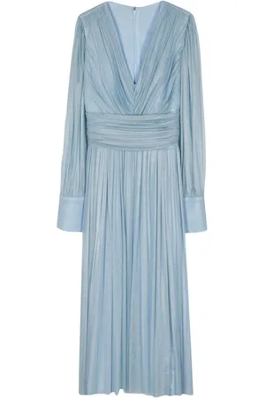 RHEA COSTA Kleedjes, Dames, Blauw, L, Leer, Maxi Kleedjes