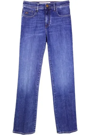 Jacob Cohen Jeans, Heren, Blauw, W27, Katoen, High-waisted Kate straight fit jeans