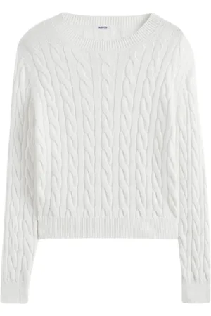 Aspesi Truien, Dames, Wit, 2Xs, Round-neck Truien