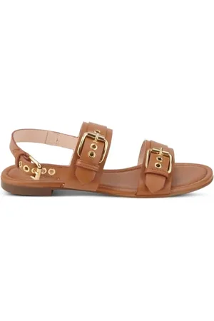 AGL ATTILIO GIUSTI LEOMBRUNI Schoenen, Dames, Bruin, 37 EU, Flat Sandalen