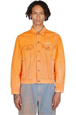 NotSoNormal Jassen, Heren, Oranje, M, Denim, Denim Jack