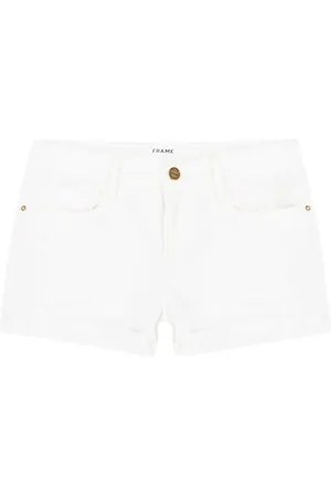 Frame Korte broeken, Dames, Wit, W25, Katoen, Short Shorts