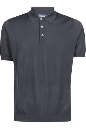 DRUMOHR Tops, Heren, Blauw, M, Katoen, Polo Shirts