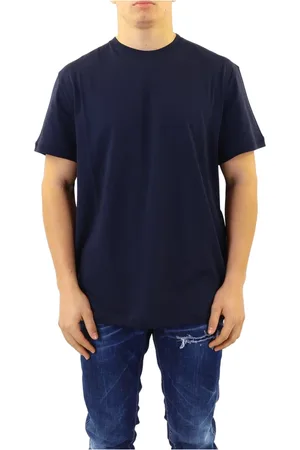 Alexander McQueen Tops, Heren, Blauw, L, Heren Skull Ill T-shirt Blauw
