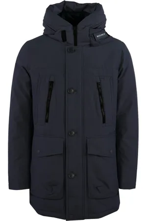 Woolrich Mantels, Heren, Blauw, XL, Blauwe Arctic Parka Evolution
