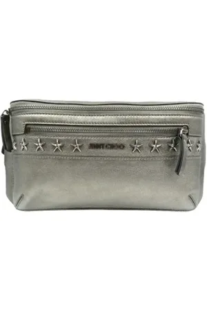 Jimmy Choo Pre-owned, Dames, Grijs, ONE Size, Leer, Pre-owned Leather crossbody-bags