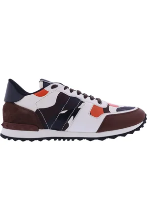 VALENTINO Schoenen, Heren, Veelkleurig, 44 EU, Heren Rock Runner Sneaker Bruin/Wit