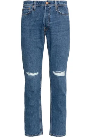JACK & JONES Jeans, Heren, Blauw, W30 L32, Katoen, Slim-fit Jeans