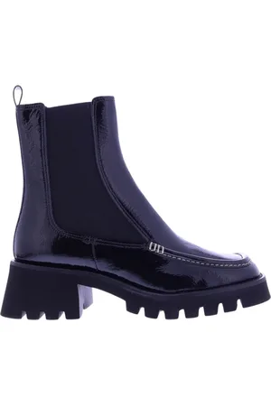 Pon´s quintana Schoenen, Dames, Zwart, 37 EU, Leer, Patent Chelsea Spiegel Laarzen