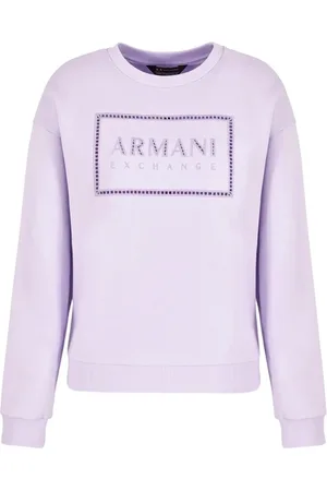Armani Exchange Sweatshirts & Hoodies, Dames, Paars, S, Sweatshirts