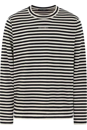 Dolce & Gabbana Tops, Heren, Veelkleurig, L, Heren Marina Shirt Wit/Blauw